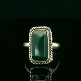 Stunning Green Gemstone Ring - Silvenca
