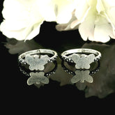 Stunning butterfly silver toe rings - Silvenca