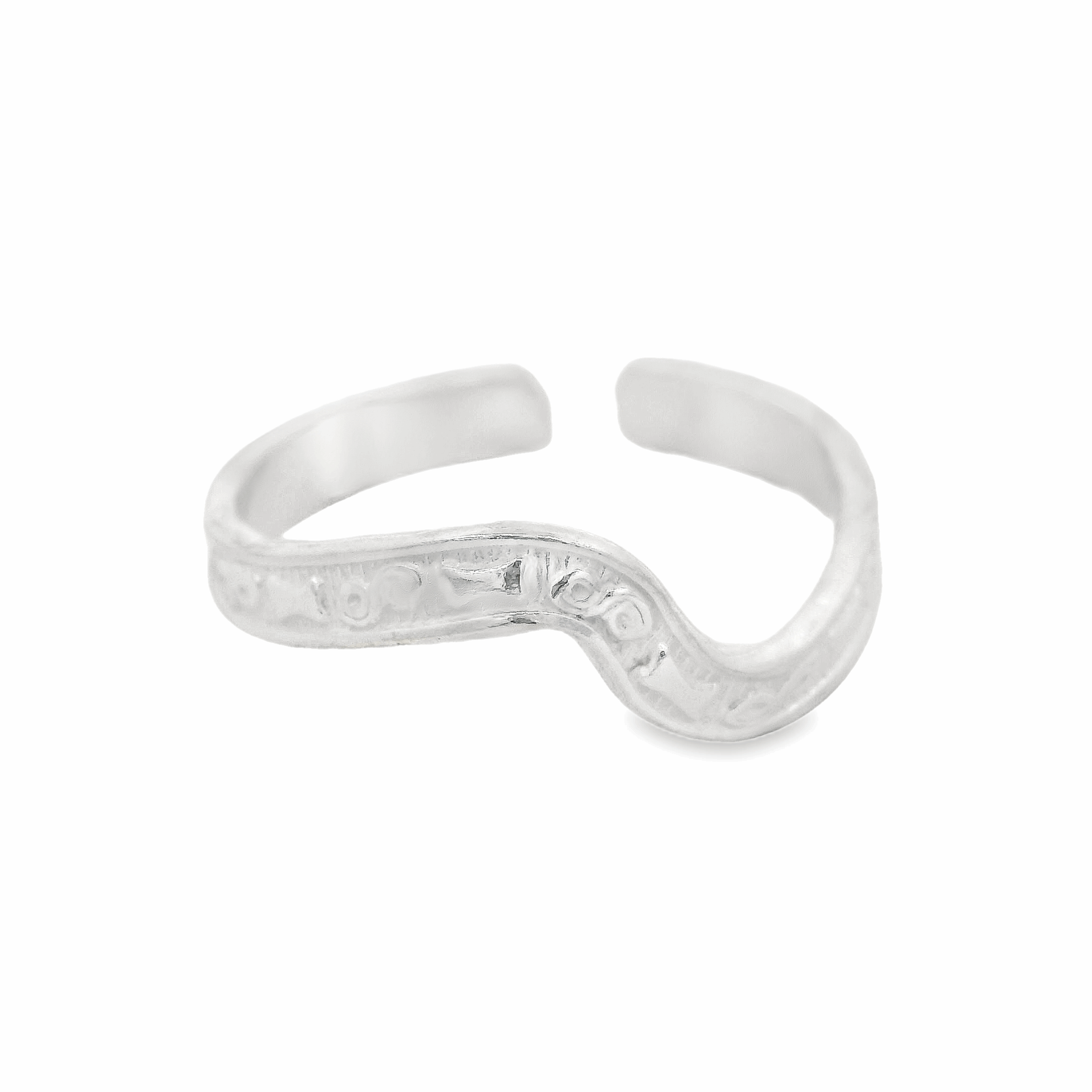 Stunning fluid silver toe rings - Silvenca