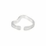 Stunning fluid silver toe rings - Silvenca