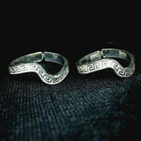 Stunning fluid silver toe rings - Silvenca