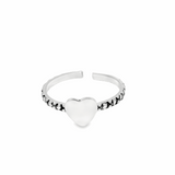 Stunning heart-shaped silver toe rings - Silvenca