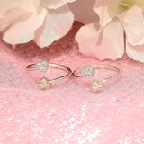 Stunning heart-shaped toe rings - Silvenca