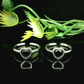 Heart-shaped silver rings - Silvenca