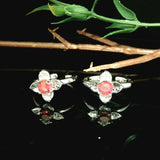 Floral silver toe rings - Silvenca
