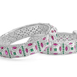 Traditional 925 pure silver handmade bangles for women - Silvenca