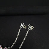 Traditional Pure Silver Payal - Silvenca