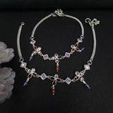 Traditional Pure Silver Payal - Silvenca