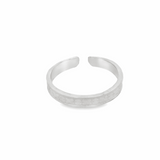 Unique pattern silver toe rings - Silvenca