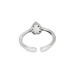 Vibrant red gemstones toe ring - Silvenca