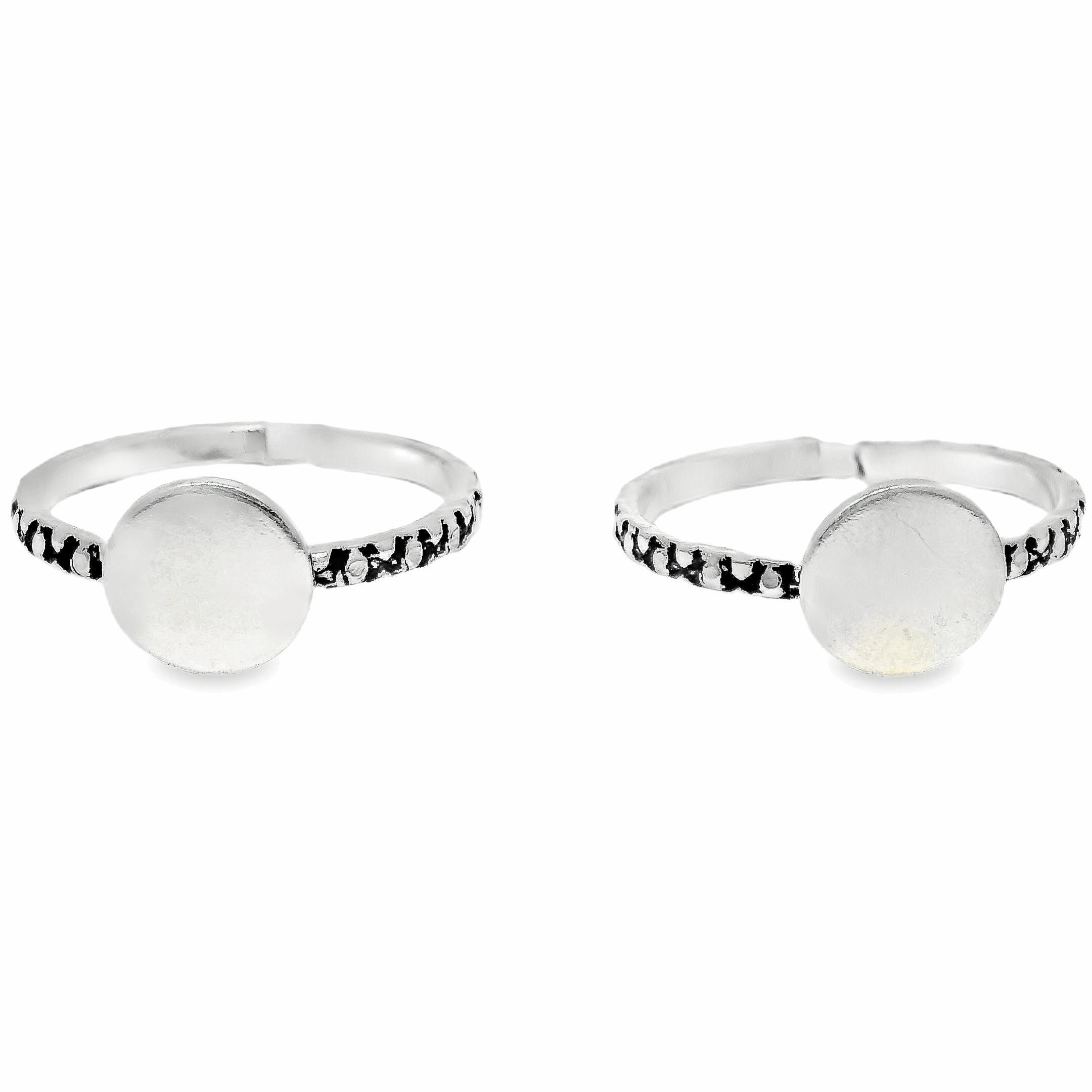 elegant silver toe rings - Silvenca