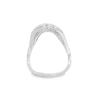 Elegant Silver venki Ring with Sparkling Detail - Silvenca