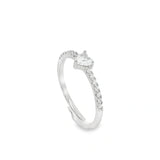 Elegant Heart-Shaped Diamond Ring