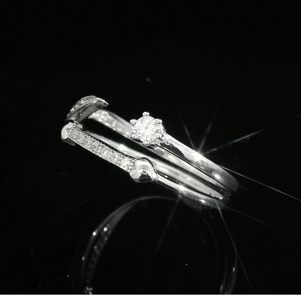 Elegant Silver Ring Set - Silvenca