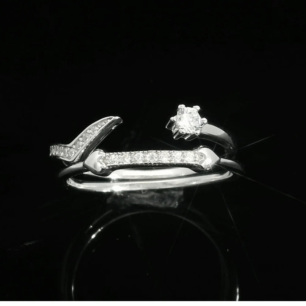 Elegant Silver Ring Set - Silvenca