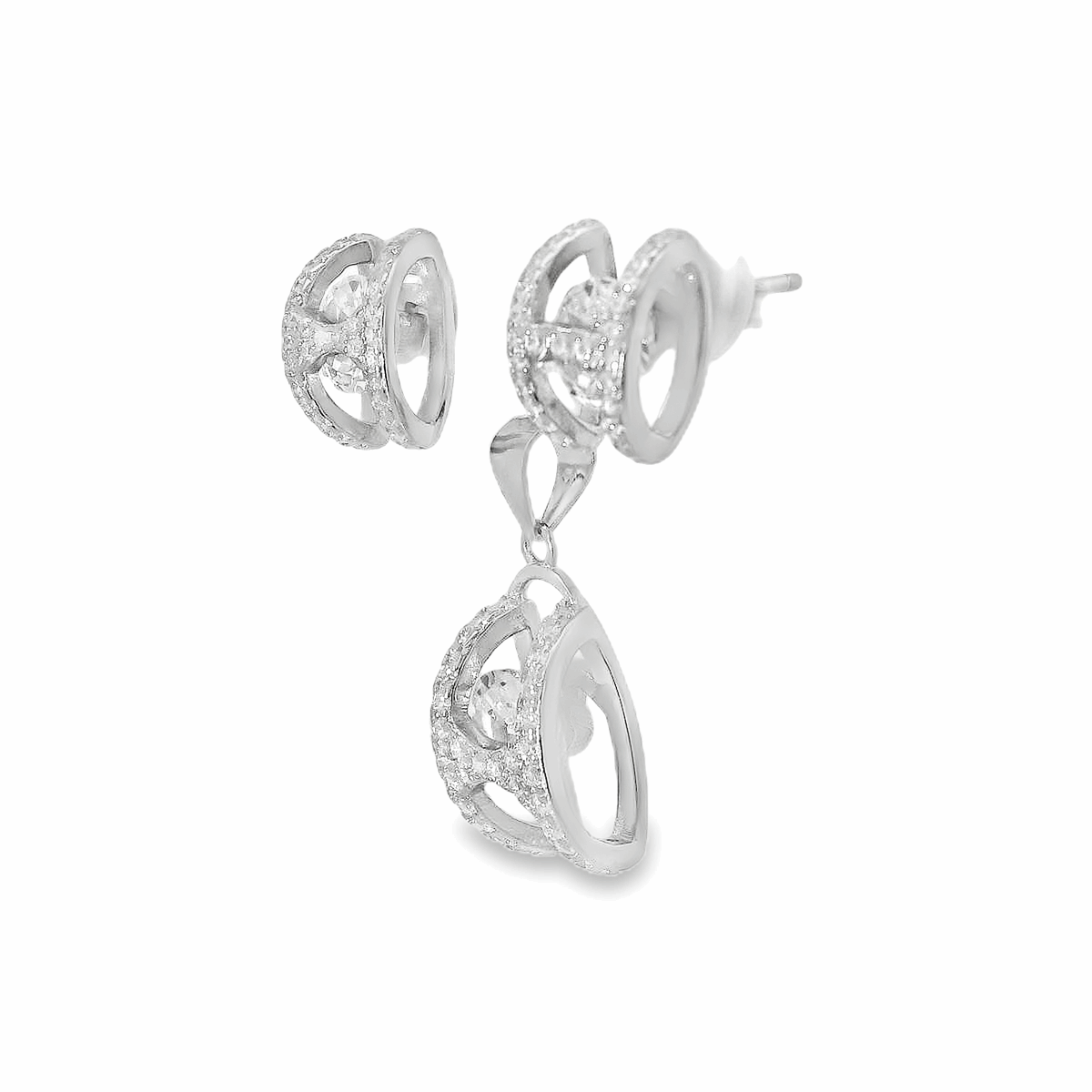 Elegant Silver Jewelry Set - Silvenca