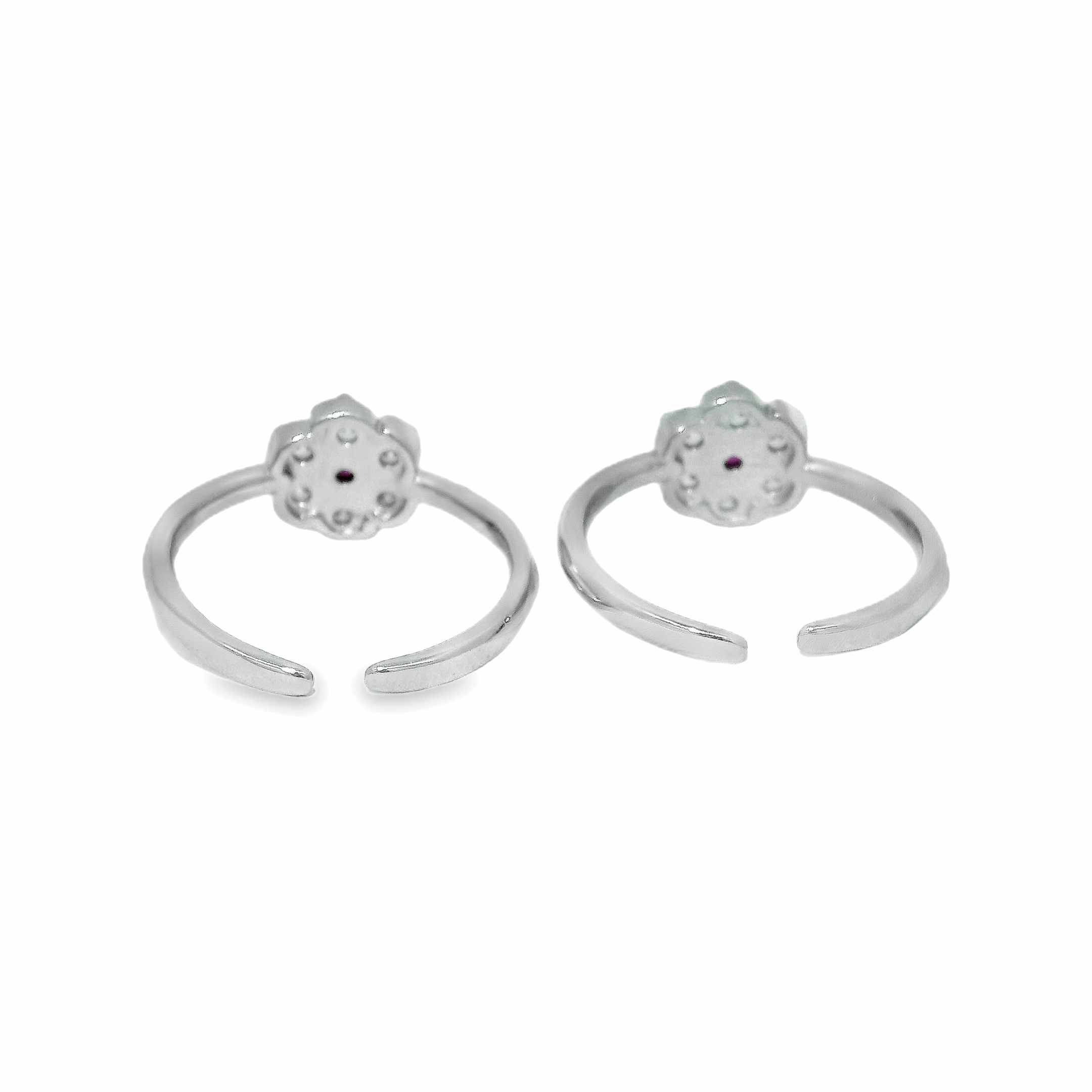 Exquisite floral toe rings - Silvenca