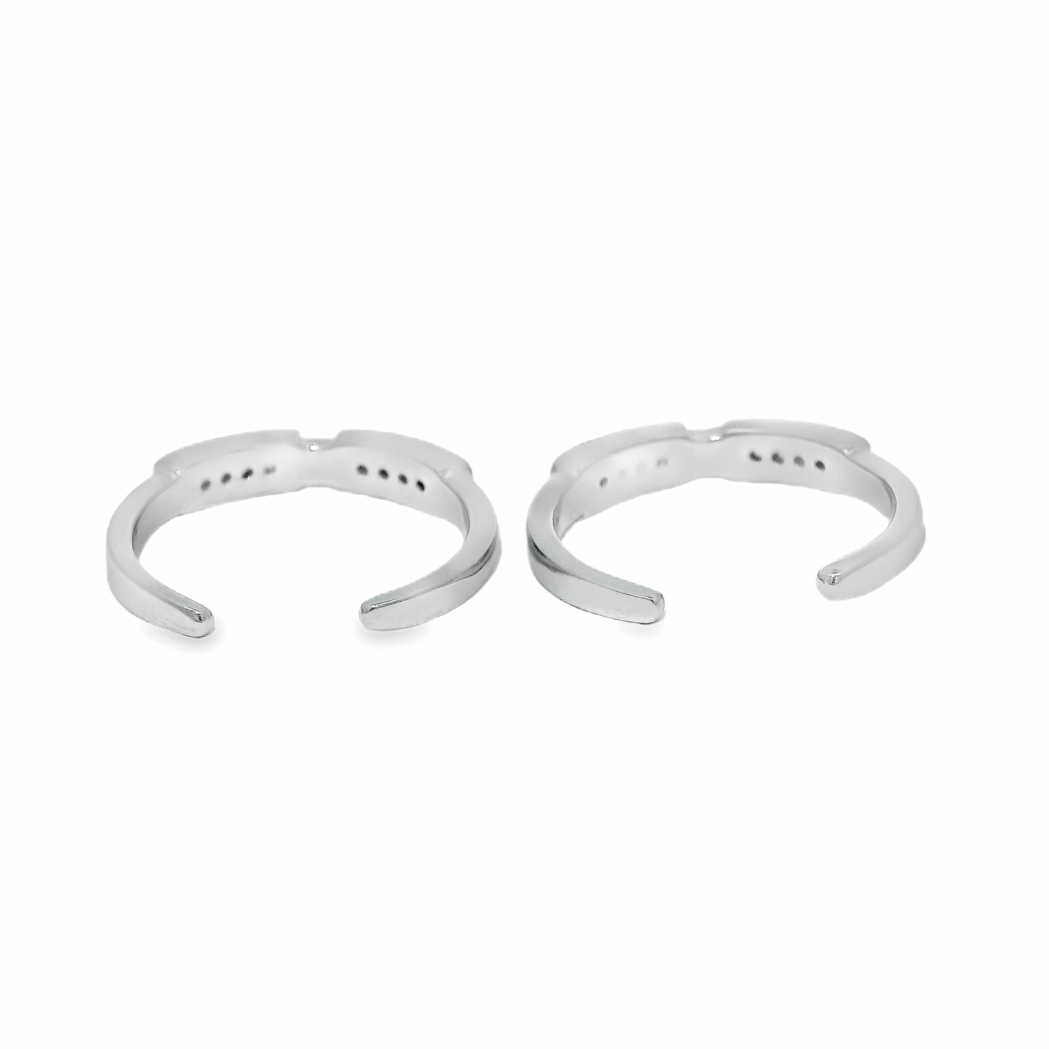 Exquisite silver toe rings - Silvenca