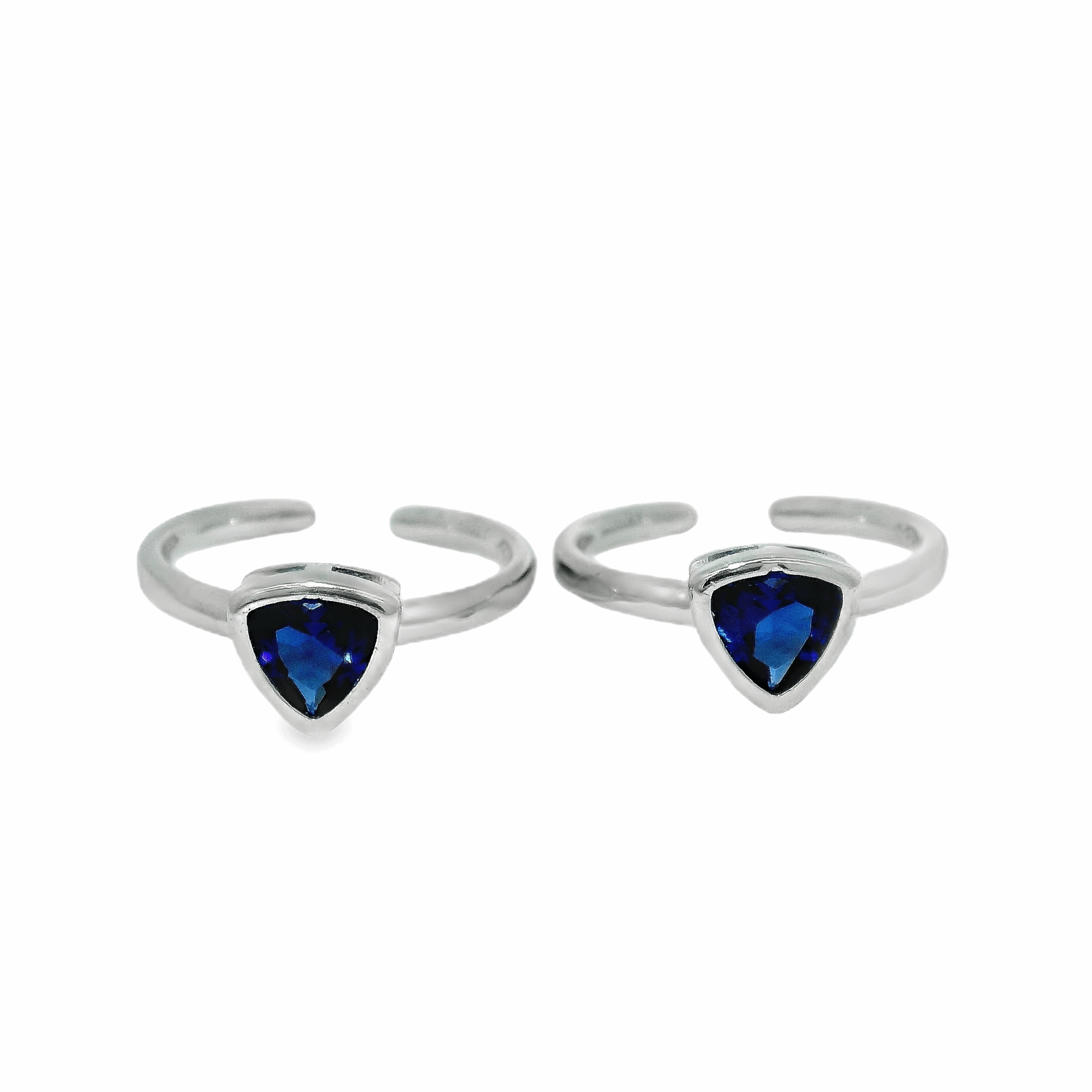 Charming silver toe rings - Silvenca