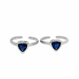 Charming silver toe rings - Silvenca
