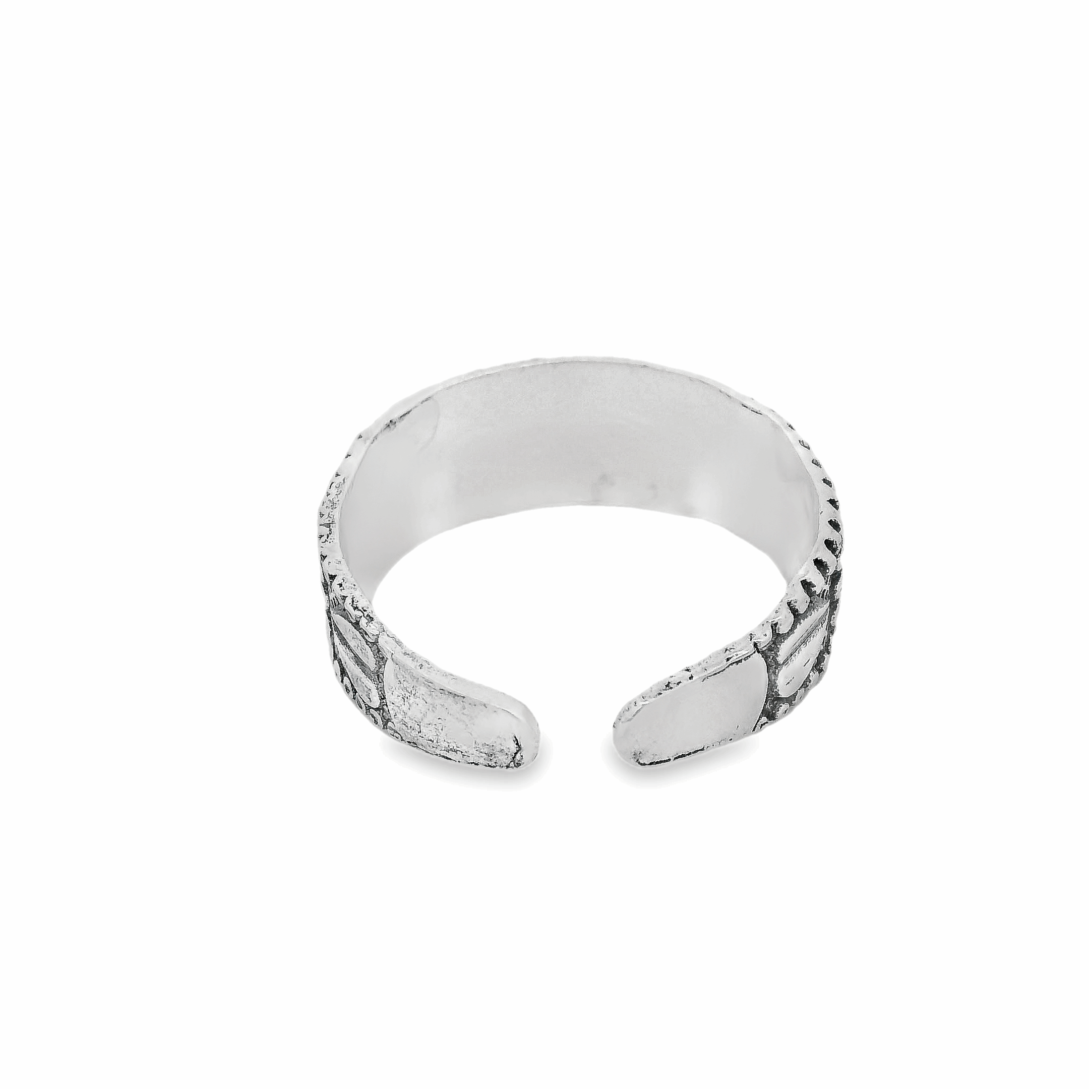 Beautifully designed silver toe ring - Silvenca