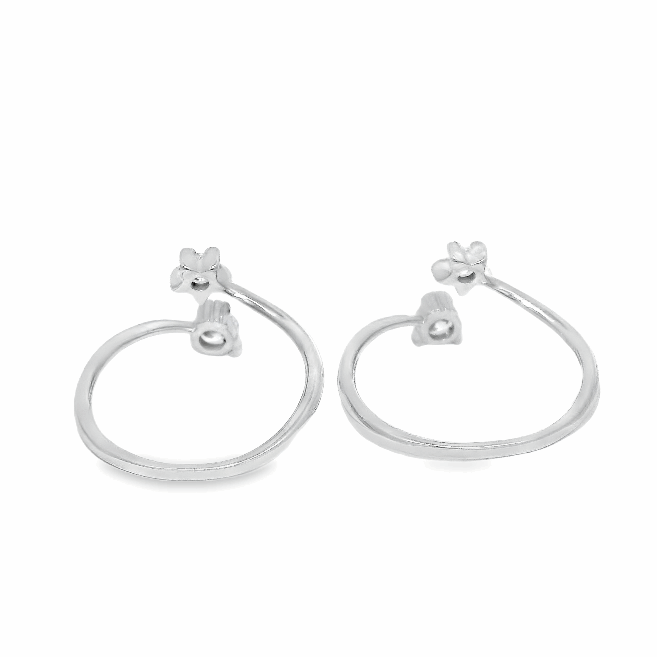 Brilliant stones toe ring - Silvenca