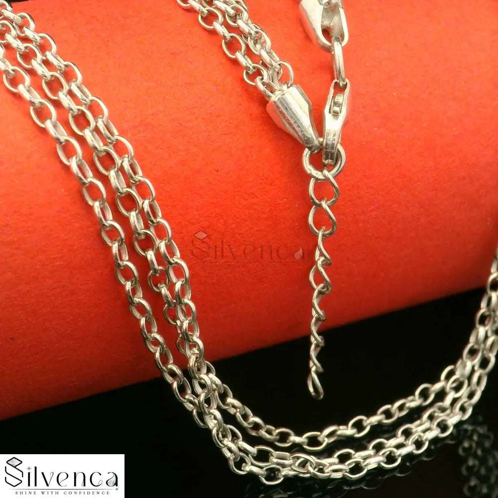 Bunch Chain Necklace Sterling Silver 925 Traditional Men Women Unisex - Silvenca