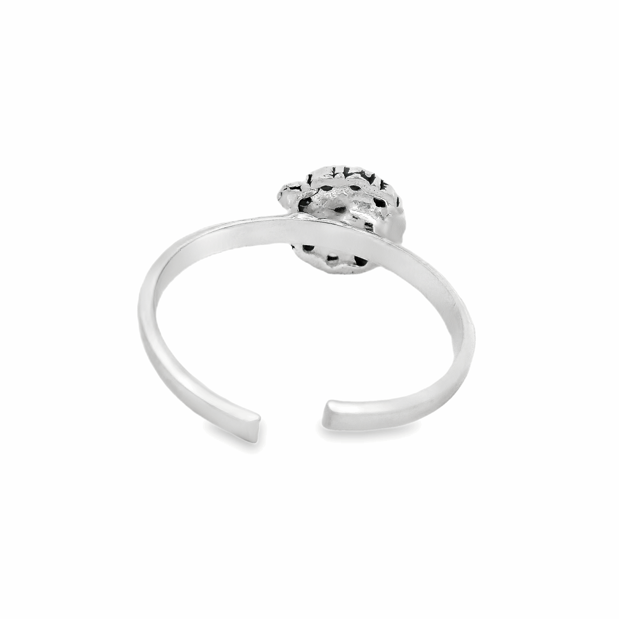 Captivating gemstones silver toe rings - Silvenca