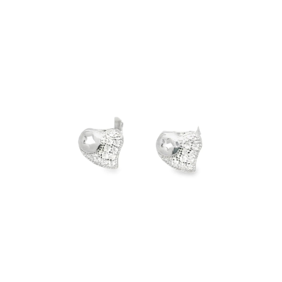 Charming Heart-Shaped Earrings - Silvenca