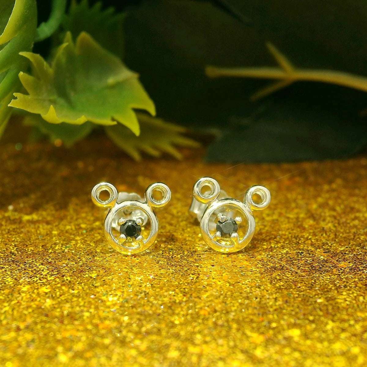 Charming Silver Bear Earrings - Silvenca