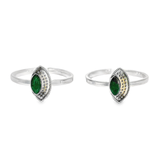 Chic silver toe rings - Silvenca