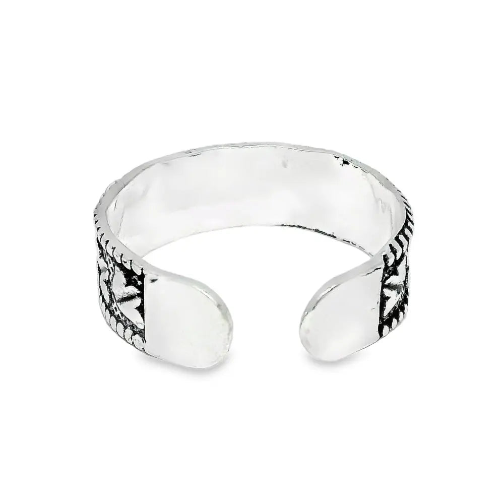 Delicate heart silver toe rings - Silvenca
