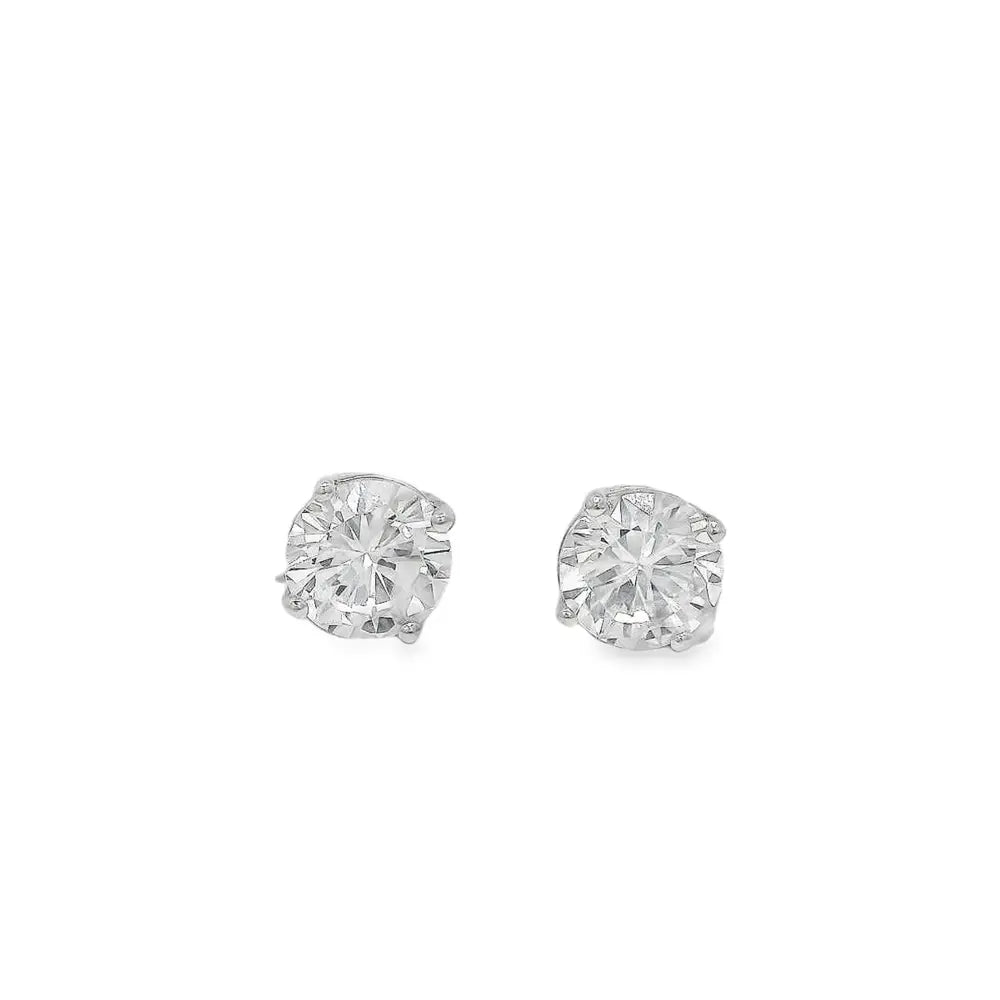Elegant Diamond Stud Earrings - Silvenca