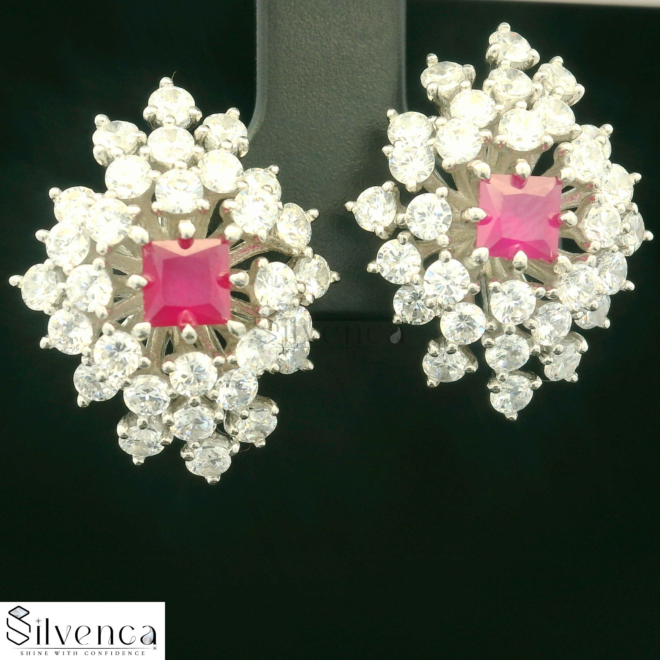 Elegant Ruby and Diamond Pendant - Silvenca