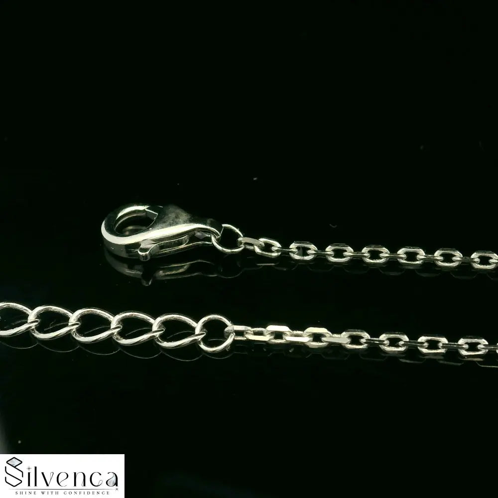 Elegant Silver Necklace with Floral Design - Silvenca