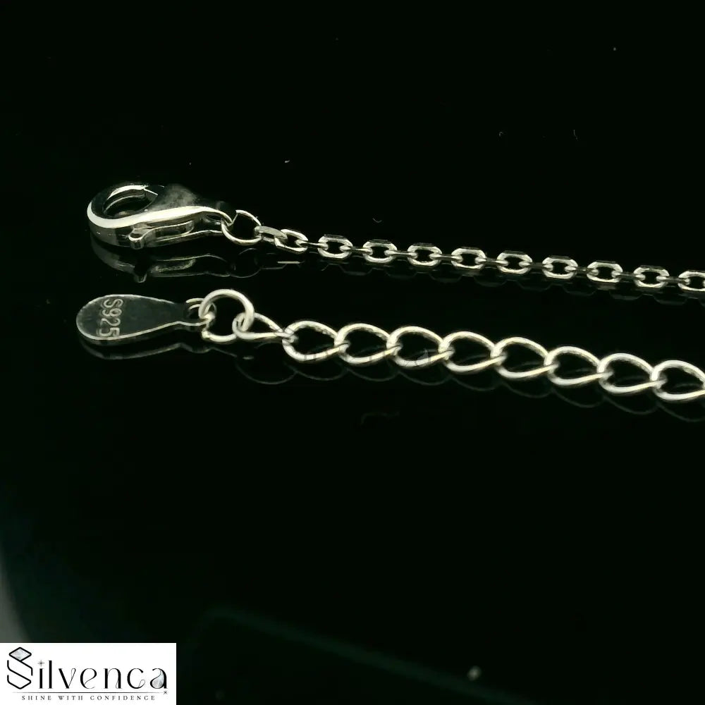 Elegant Silver Necklace with Floral Design - Silvenca