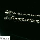 Elegant Silver Necklace with Floral Design - Silvenca