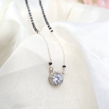 Elegant Silver Pendant with Sparkling Gemstone - Silvenca