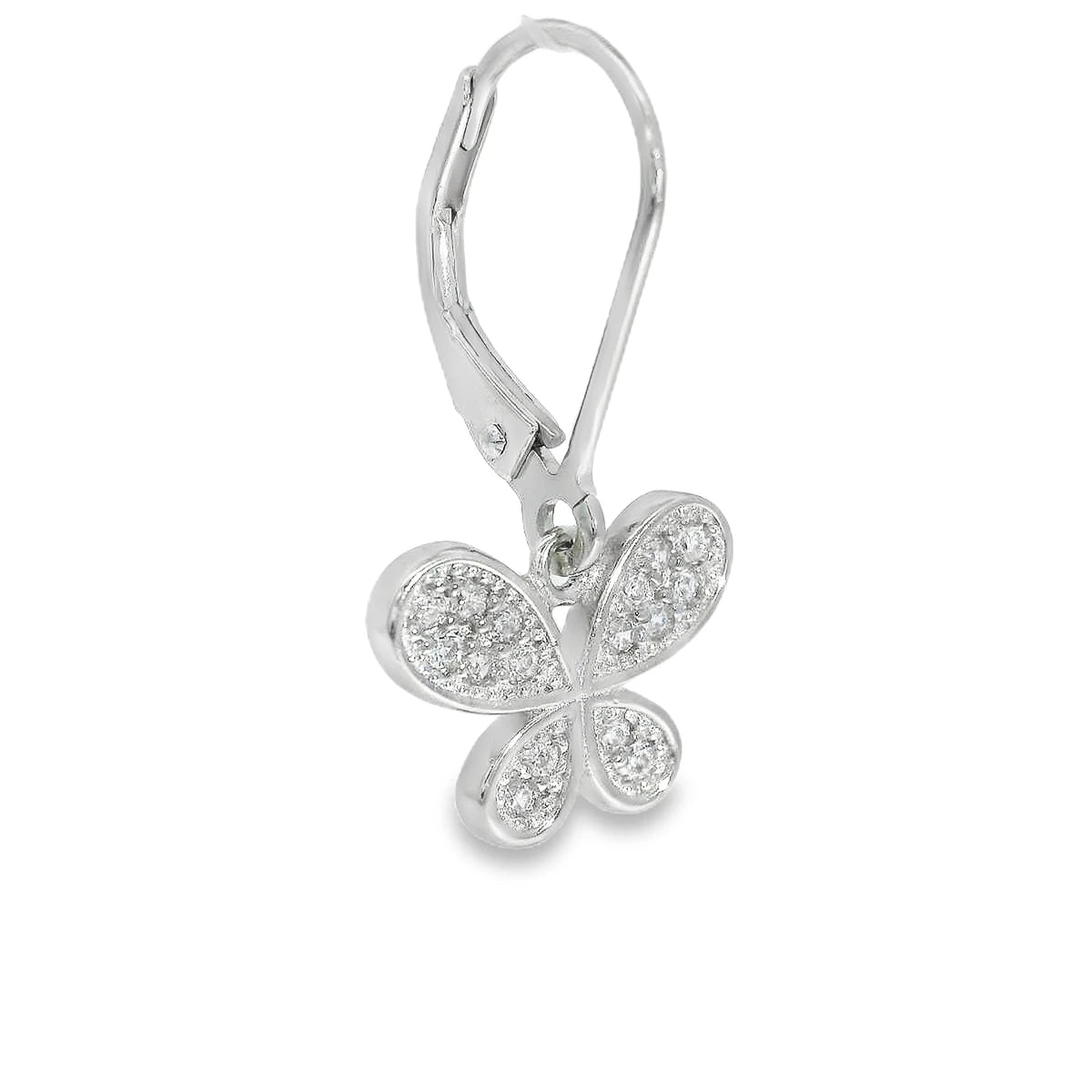 Elegant Butterfly Hoop Earrings - Silvenca