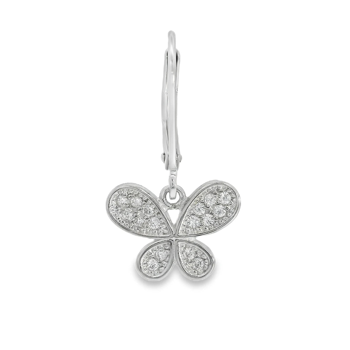 Elegant Butterfly Hoop Earrings - Silvenca