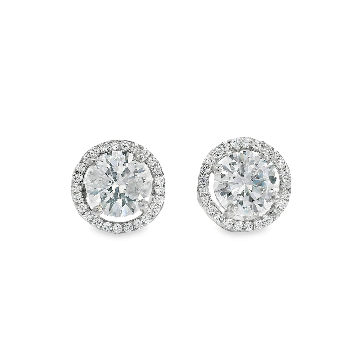 Elegant Diamond Stud Earrings - Silvenca