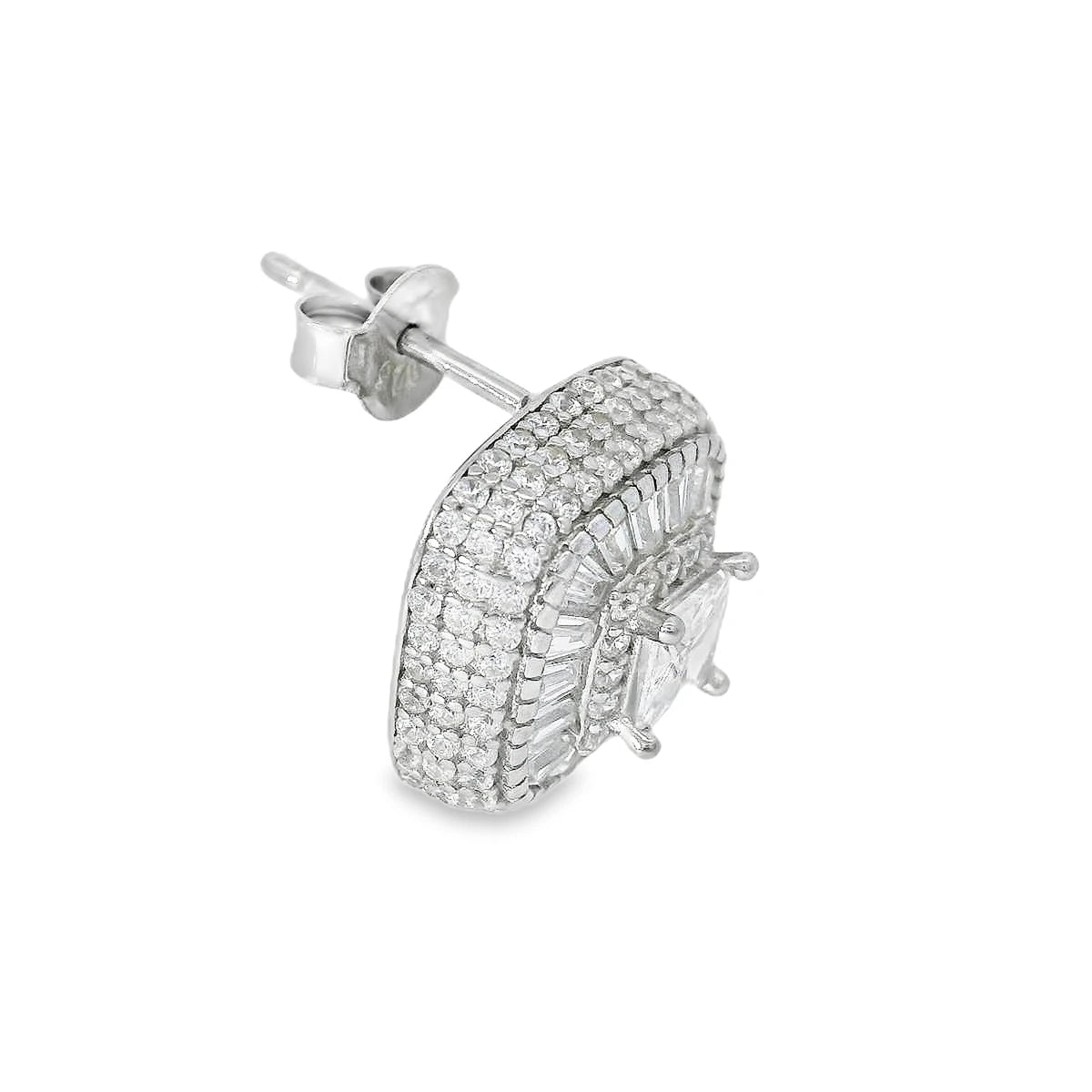 Elegant Diamond Stud Earrings - Silvenca