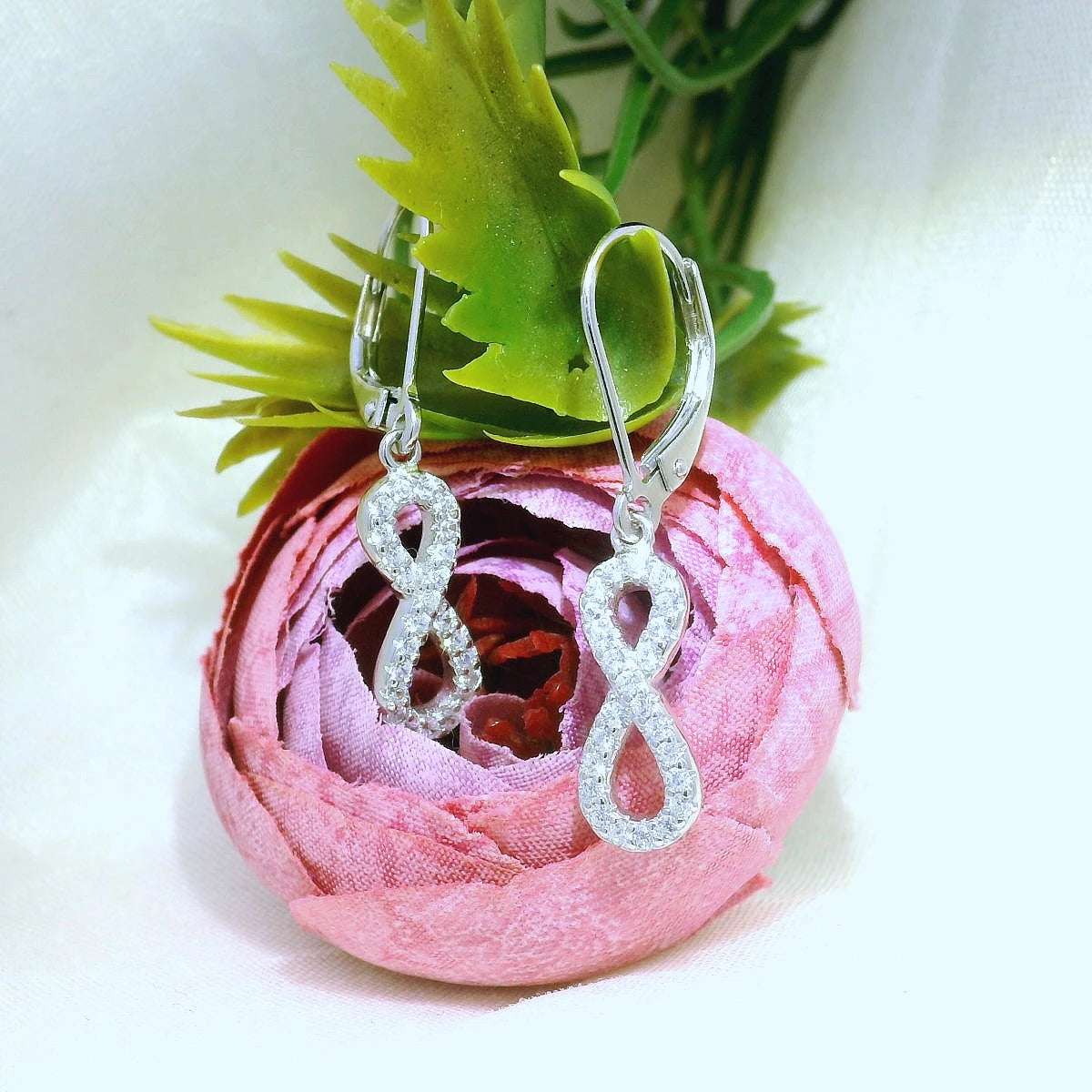 Elegant Infinity Hoop Earrings - Silvenca