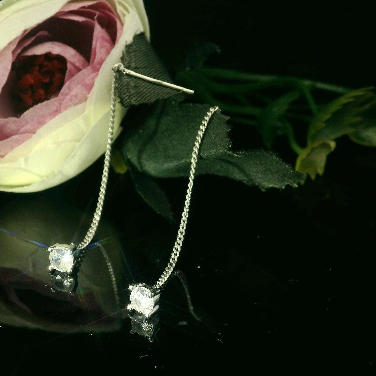 Elegant Silver Chain Earrings - Silvenca