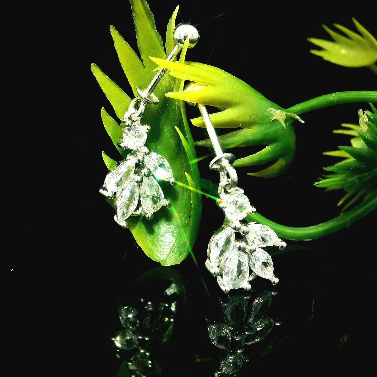 Elegant Silver Drop Earrings - Silvenca