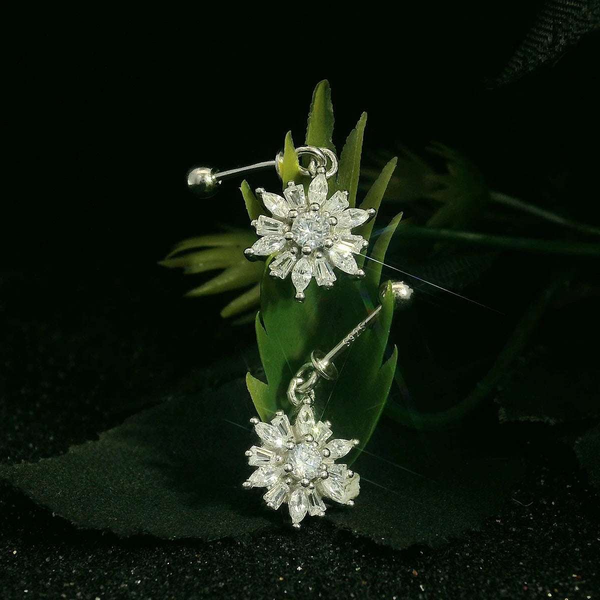 Elegant Silver Drop Earrings - Silvenca