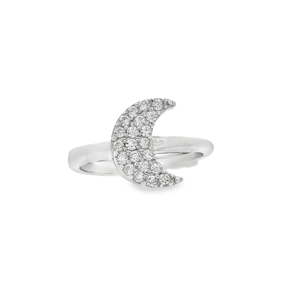 Elegant Silver Ring with Sparkling Details - Silvenca
