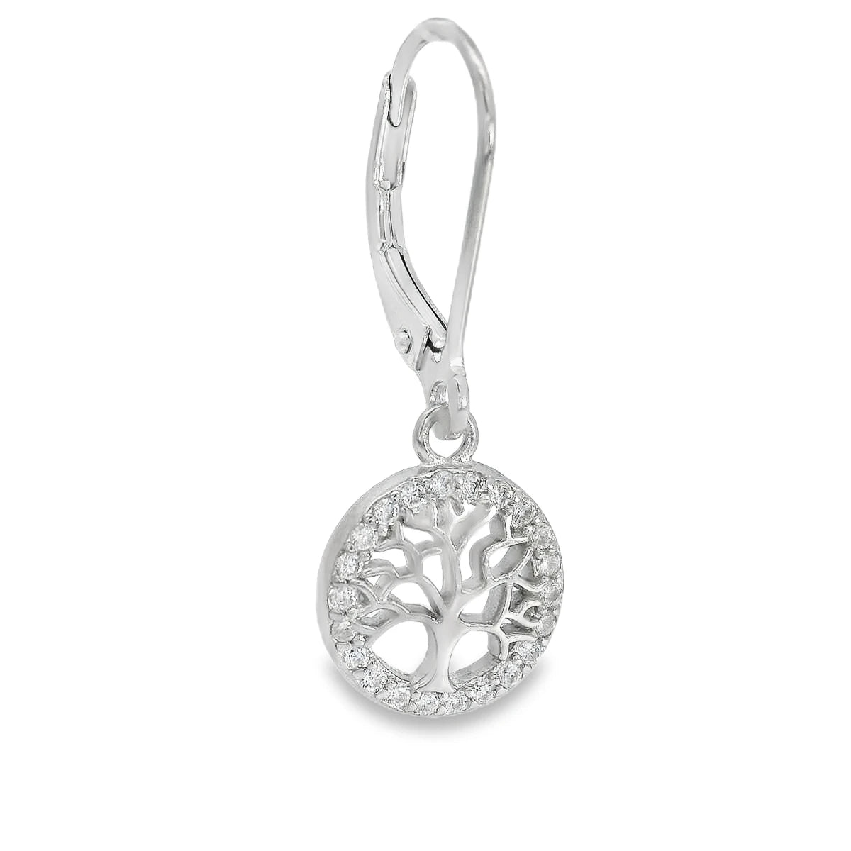 Elegant Tree of Life Hoop Earrings - Silvenca