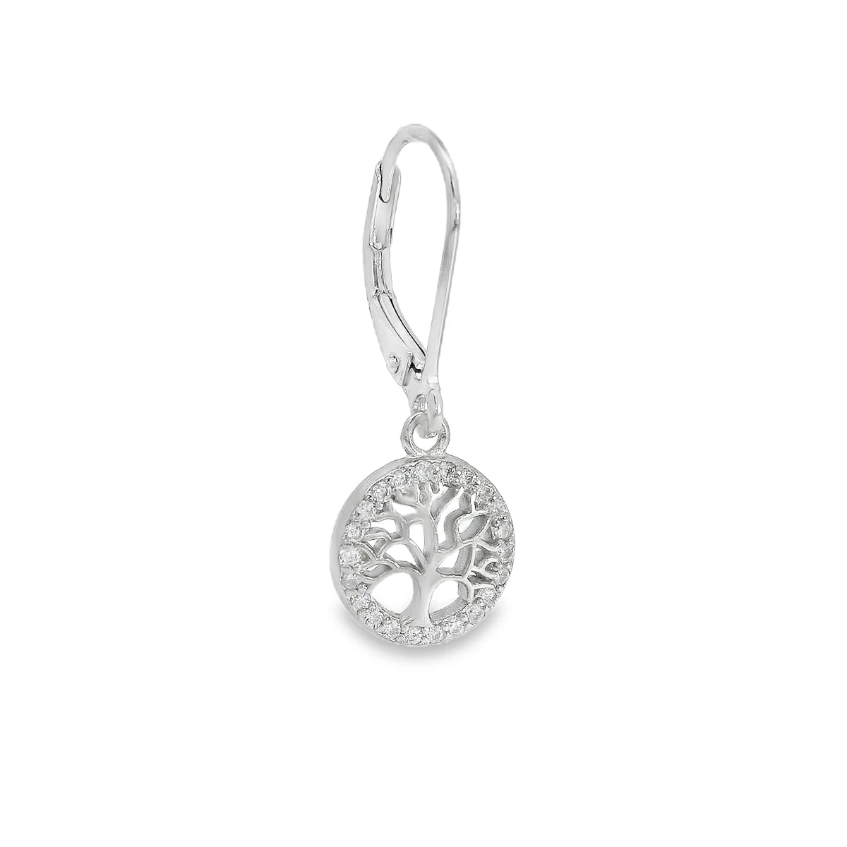 Elegant Tree of Life Hoop Earrings - Silvenca