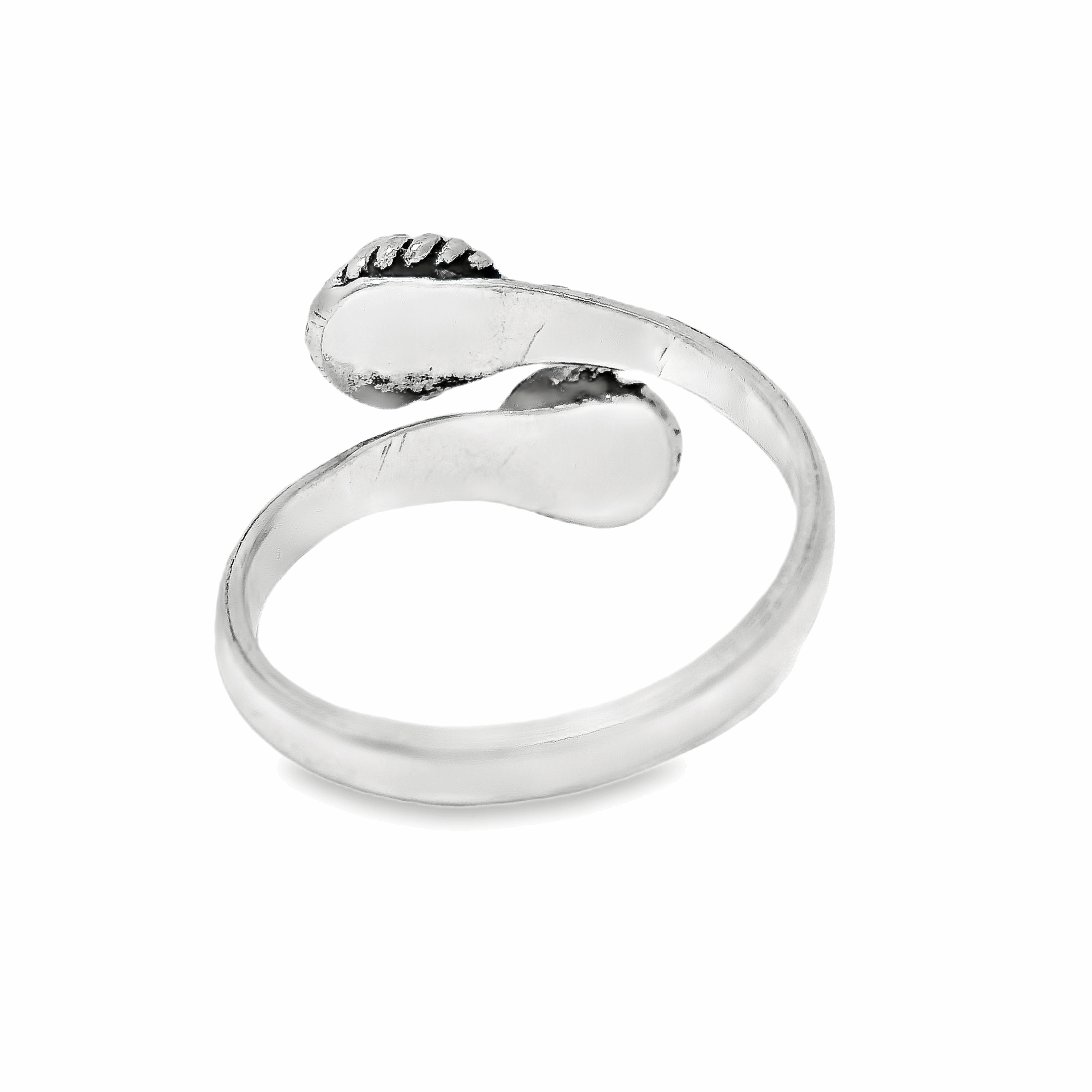 Eye-catching gemstones silver toe rings - Silvenca